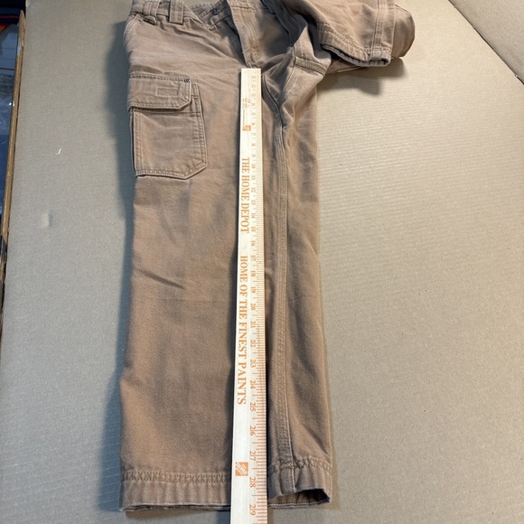 Duluth trading Co.Mens 36x30 Cotton cargo work Pants Brown Canvas Durable - Picture 7 of 9
